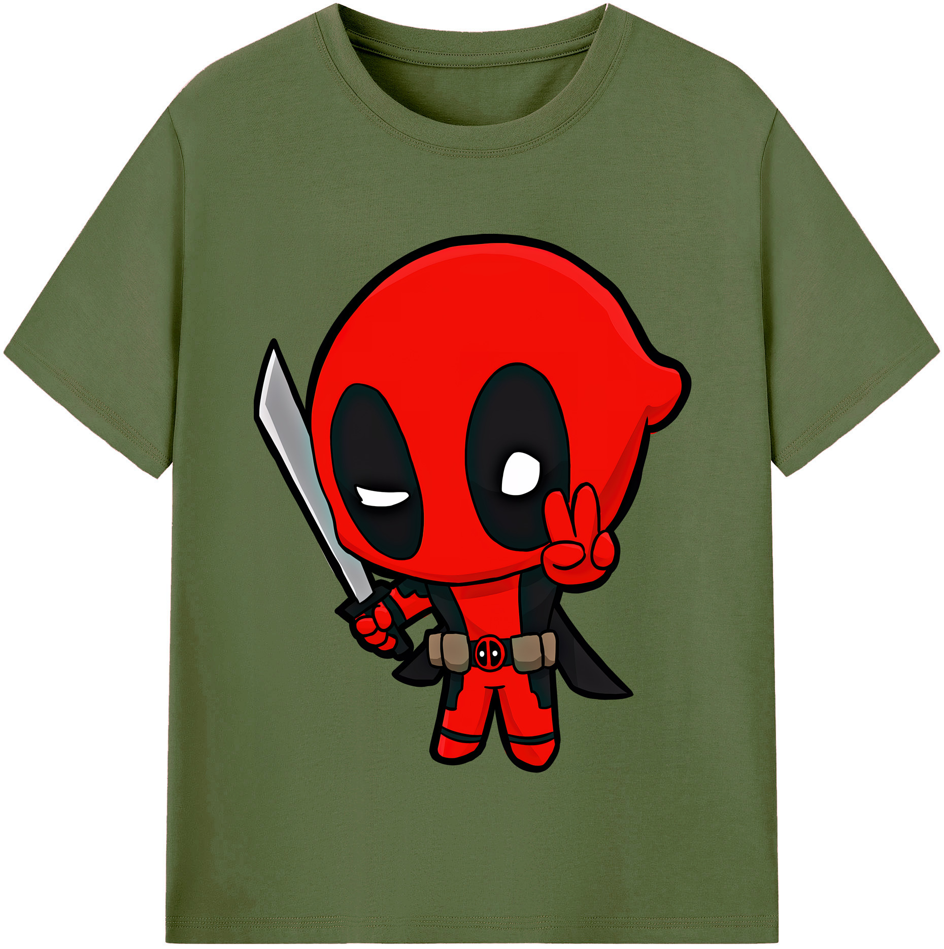 （画像用） Deadpool デッドプール 綿100％半袖Tシャツ（フロントプリント）